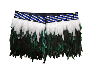 #M Dark Green Kākahu ( Korowai ) - Quarter Length - Large