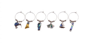 Kiwi Wine Glass Charms
