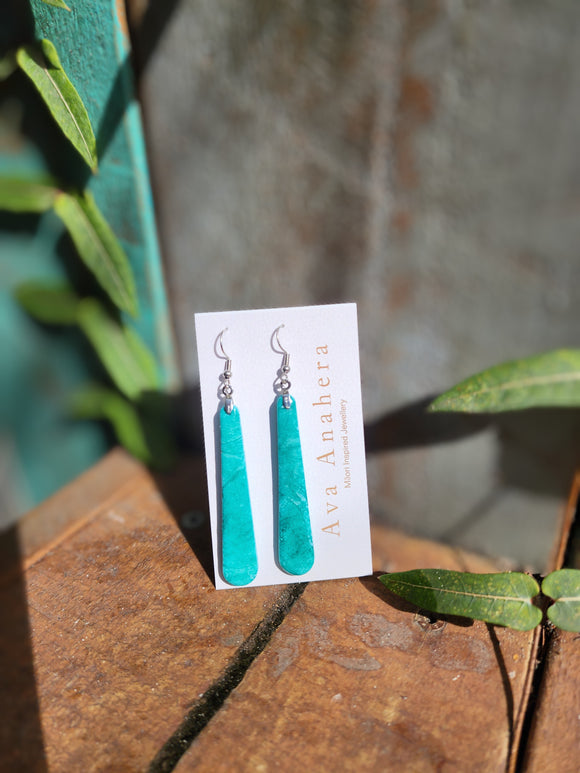 Roimata Clay Earrings Sea Green