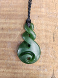#70 Double Pikorua with Koru Pounamu (50mm)
