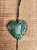 #A23 Large Carved Heart Pendant (60mm)