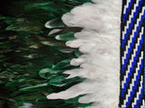 #M Dark Green Kākahu ( Korowai ) - Quarter Length - Large