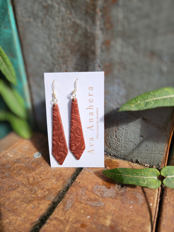 Copper Clay Earrings