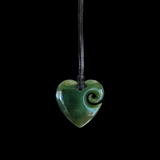 #B30 Manawa Koru Heart Pendant (25mm)