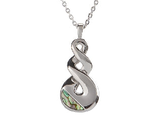 # M Twist  Silver Pendant