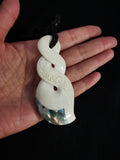 #46 Medium Bone Carving Pikorua