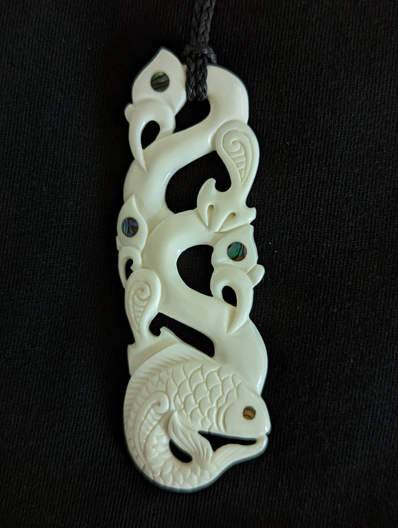 Medium Bone Carving Manaia #19