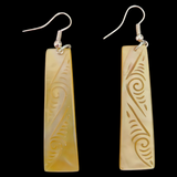 Mother of Pearl Earrings Rectangle